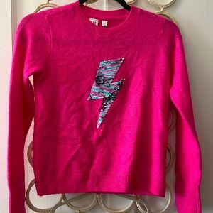 Gap kids crew neck flip sequin sweater